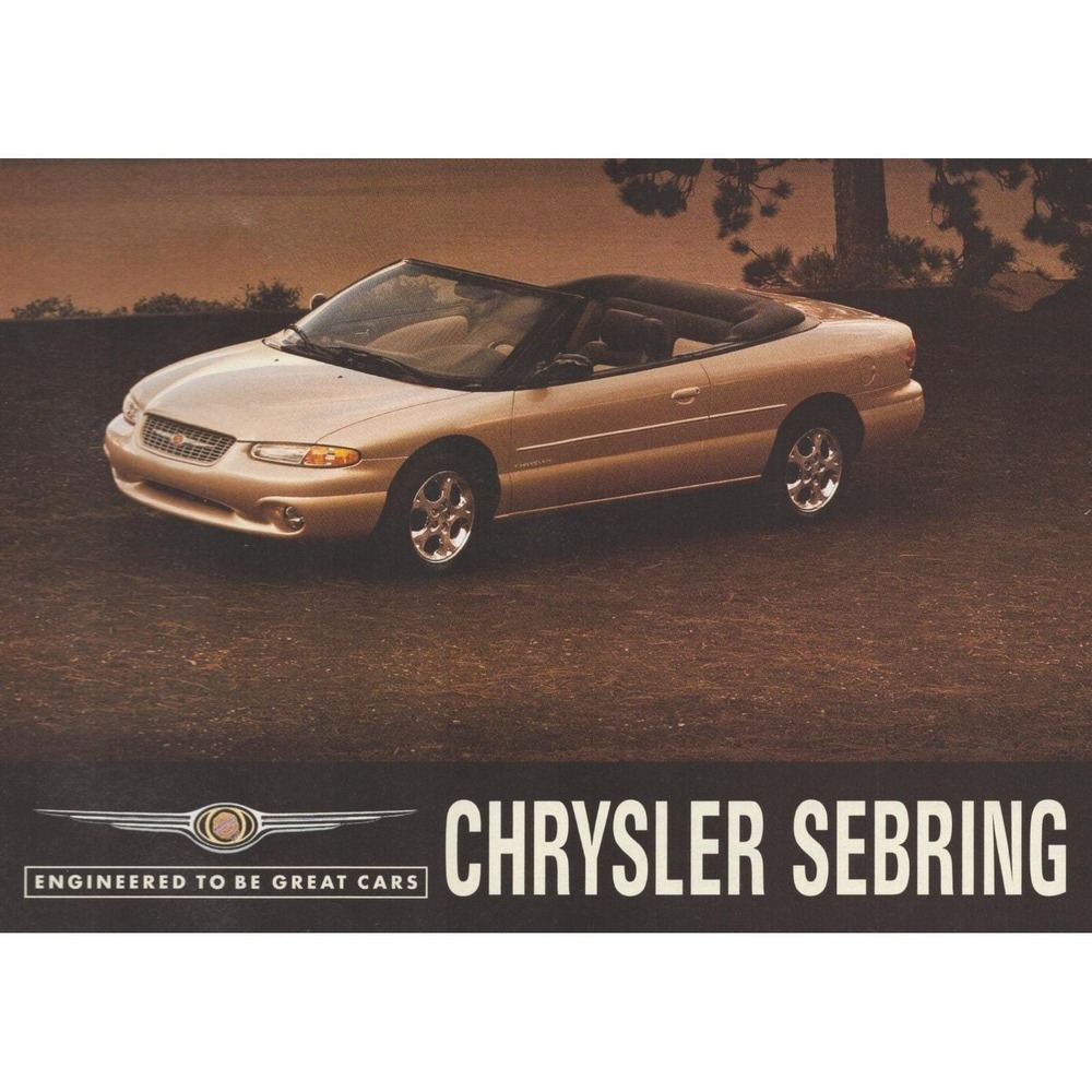 Vintage 1999 Chrysler Sebring Print Ad Y2K Convertible Coupe Car Luxury Style